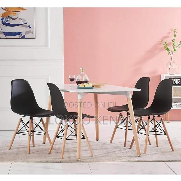 Dining Set: 4PCS Eames Chairs With Square Dining Table - thumbnail 4