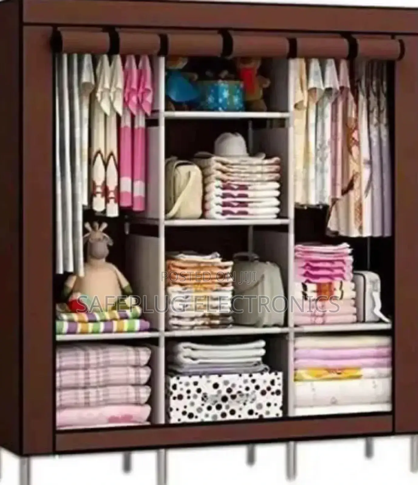 Wardrobe 3 Column Metallic Wardrobe