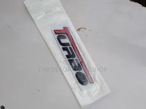 Black Red TURBO Decal Boot Sticker
