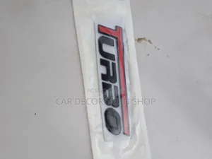 Black Red TURBO Decal Boot Sticker