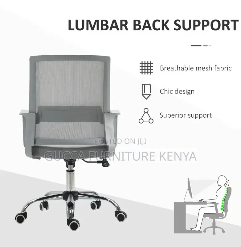 Office Chairs: Swivel Height Breathable Mesh Computer Chair