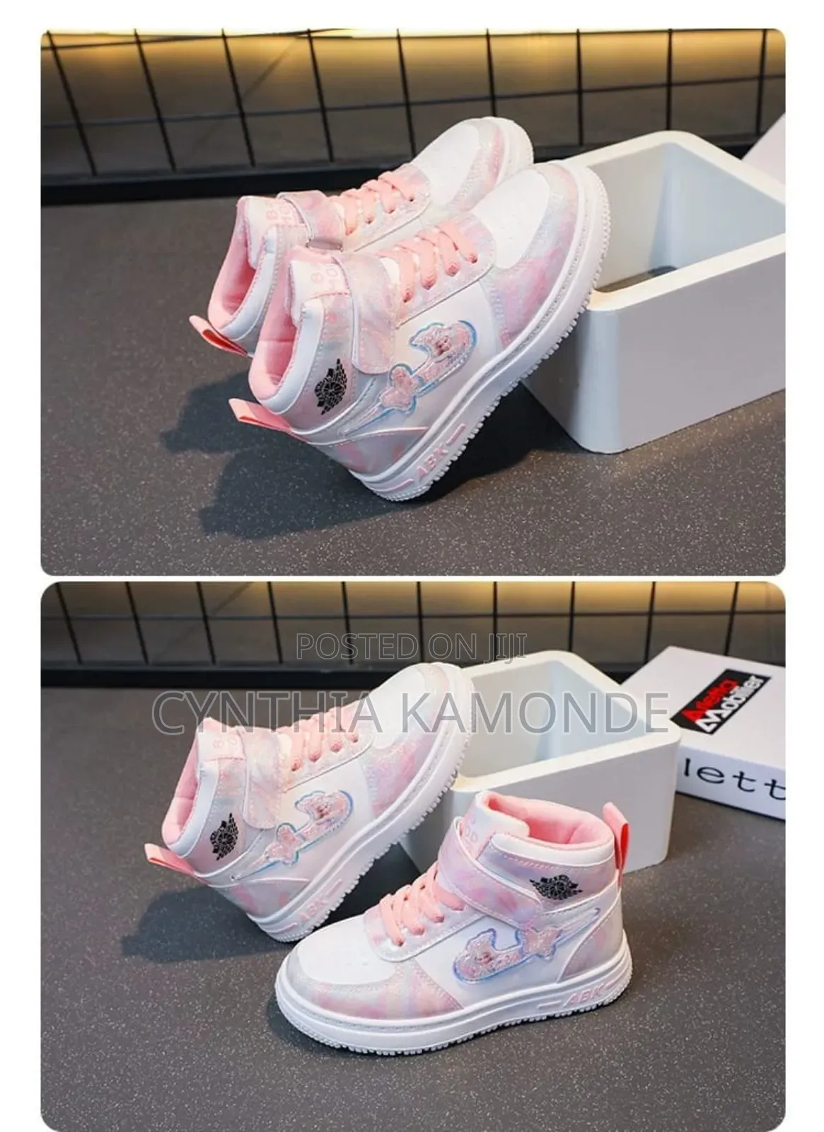 Girls Highcut Shoes Pink and Purple