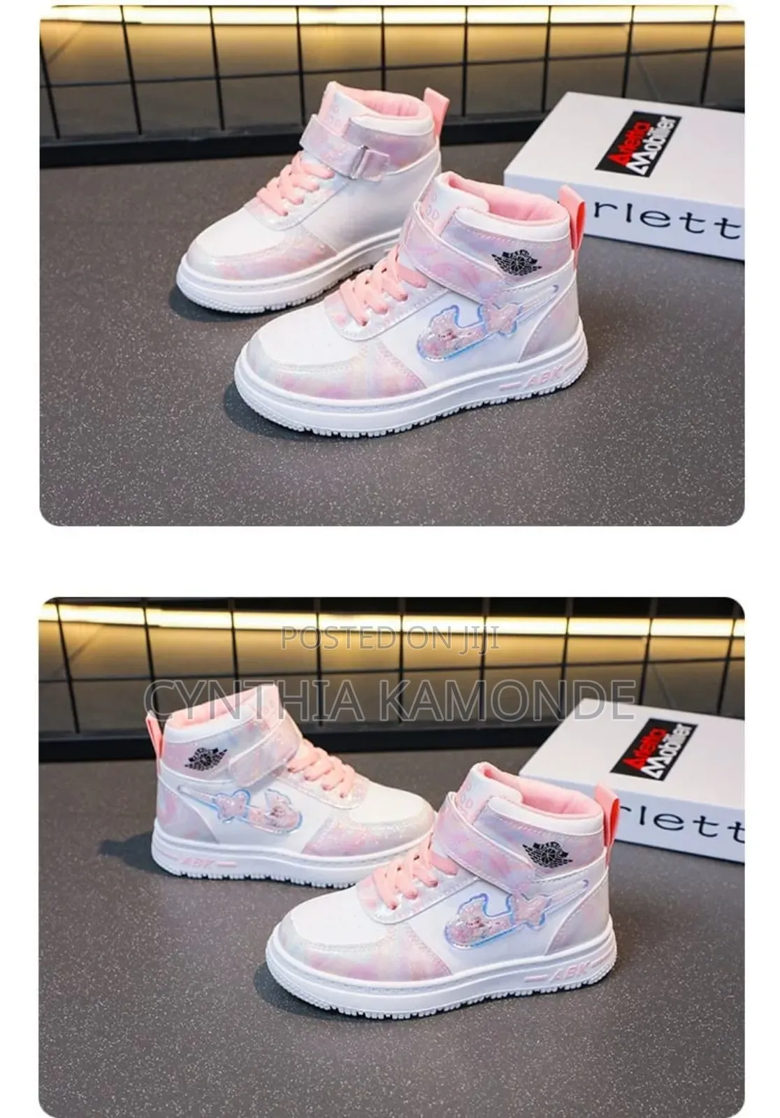 Girls Highcut Shoes Pink and Purple