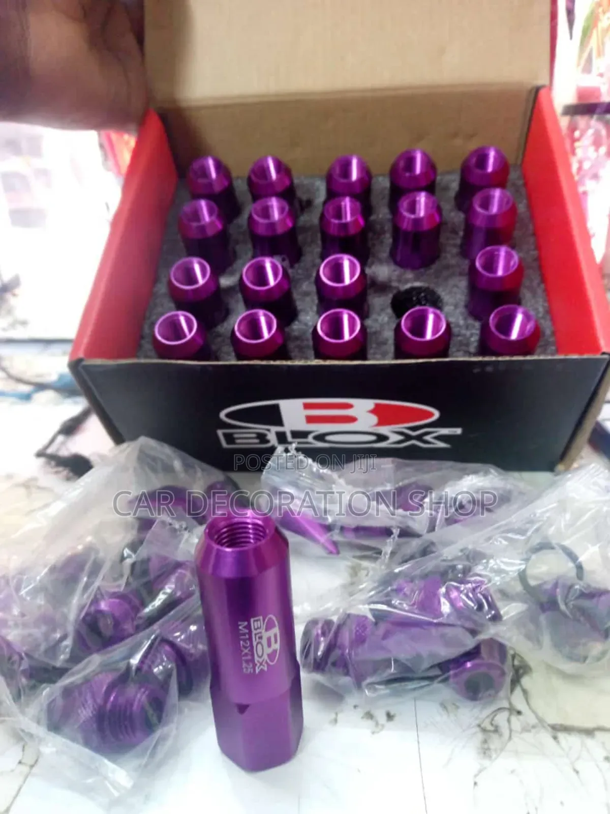 Blox 20pcs Puple Bullet Rim Nuts