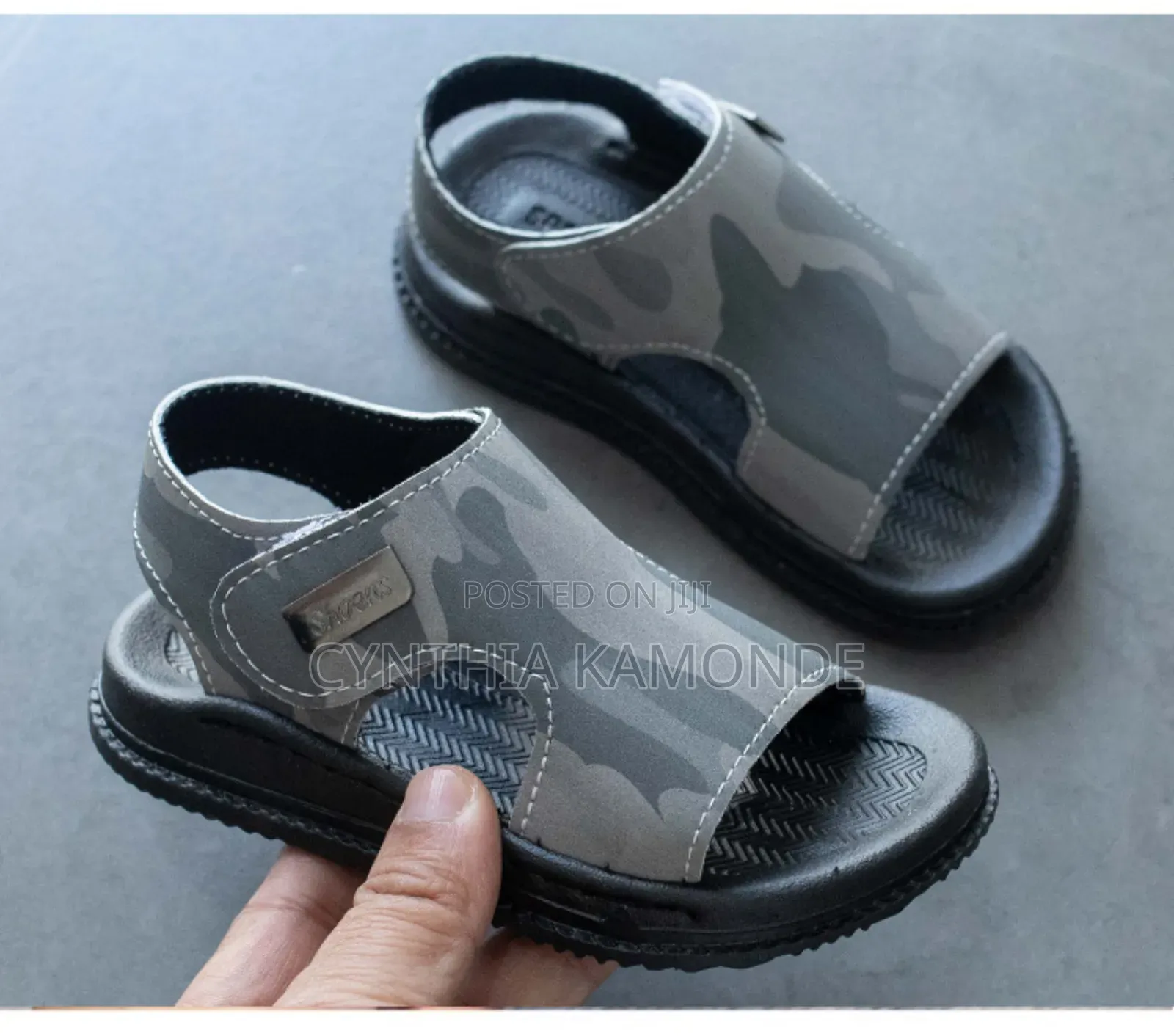 Kids Open Shoes Shades: Brown, Gray, Jungle