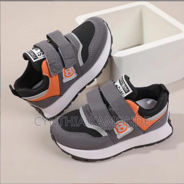 Kids Sneakers Shades: Brown, Blue, Gray