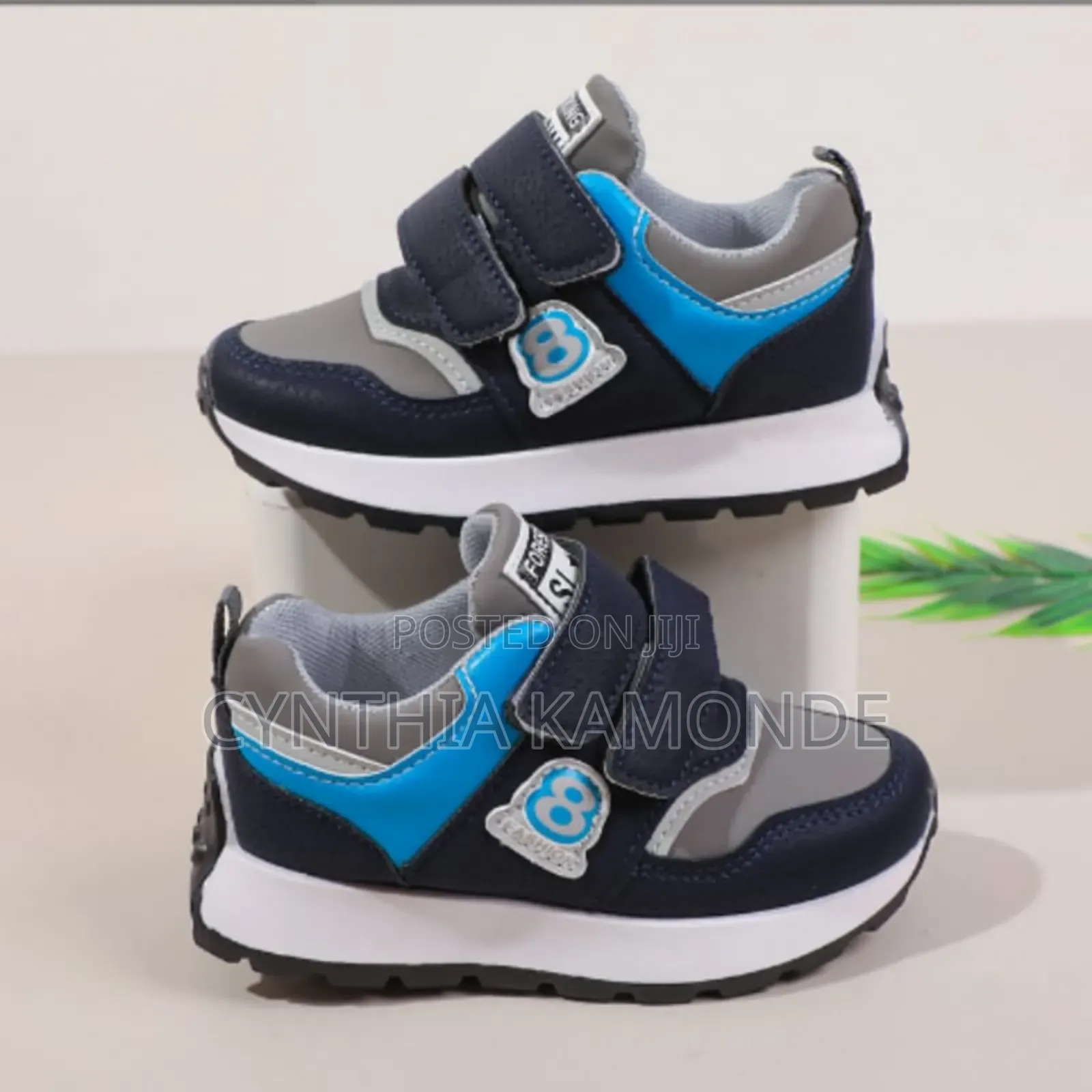 Kids Sneakers Shades: Brown, Blue, Gray