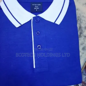Quality Polo T Shirt With White Collar Stripped Blue Hg7tf