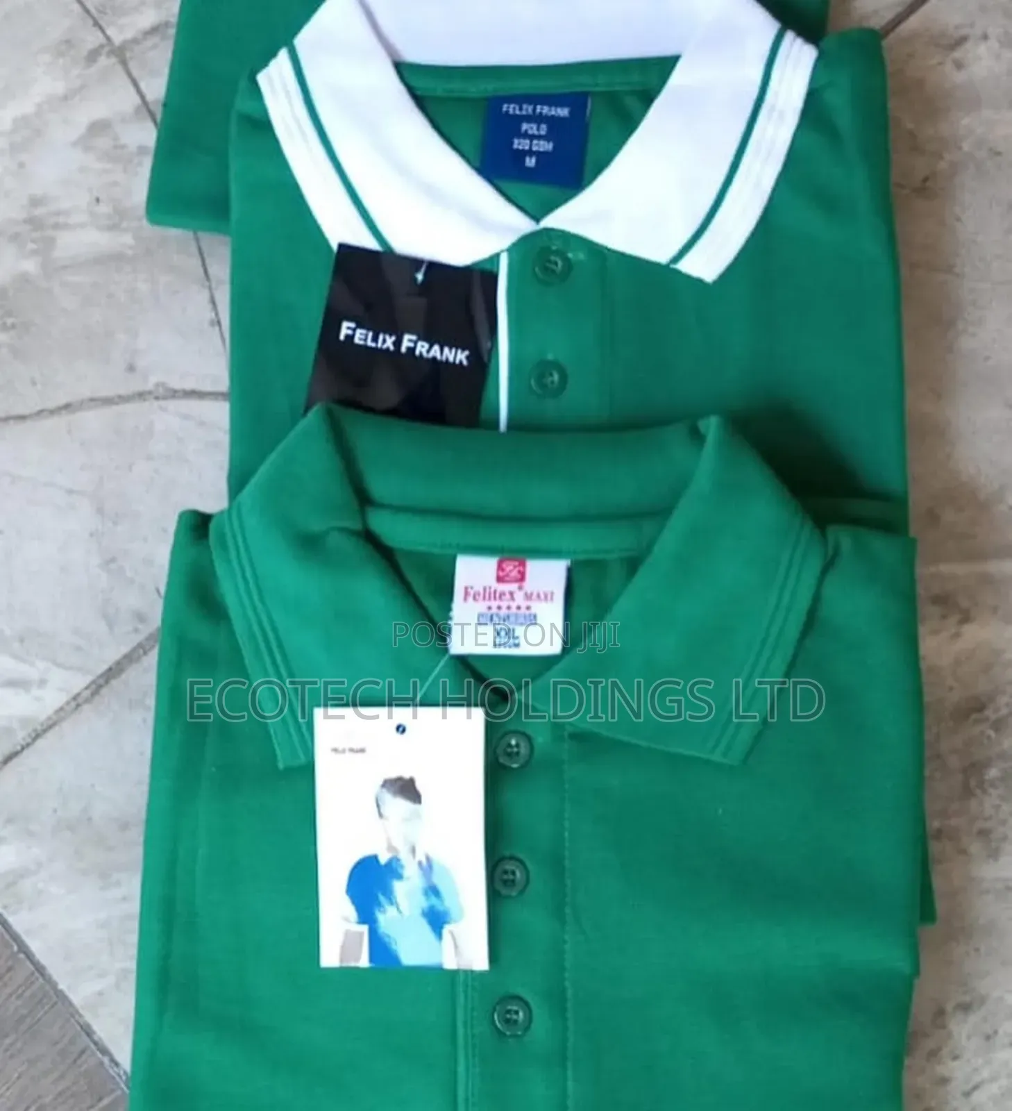 Vintage Dark Green Polo T Shirt With Collar Hf5rs