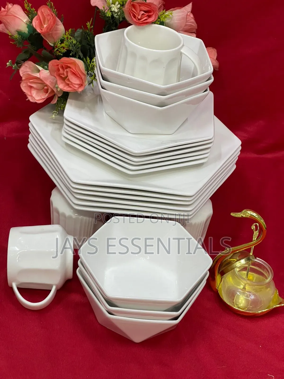 24pc Hexagon Dinner Set