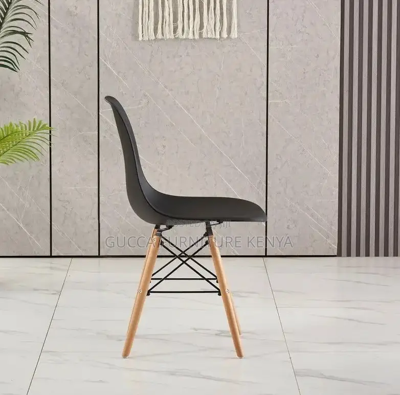Home Chairs: Black Eiffel Plastic Dining Chair