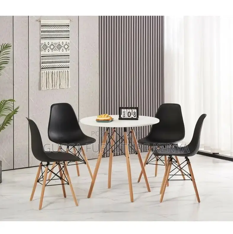 Home Chairs: Black Eiffel Plastic Dining Chair