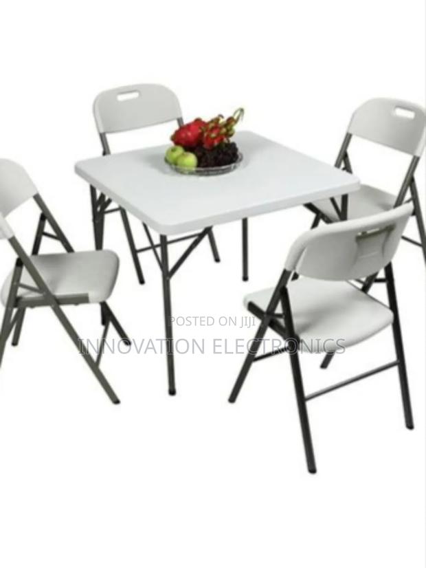 Foldable White Chairs - main view