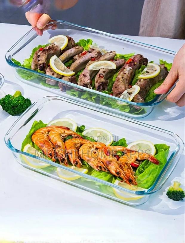3pcs Baking and Microwavable Glass Casserole Tins - thumbnail 3