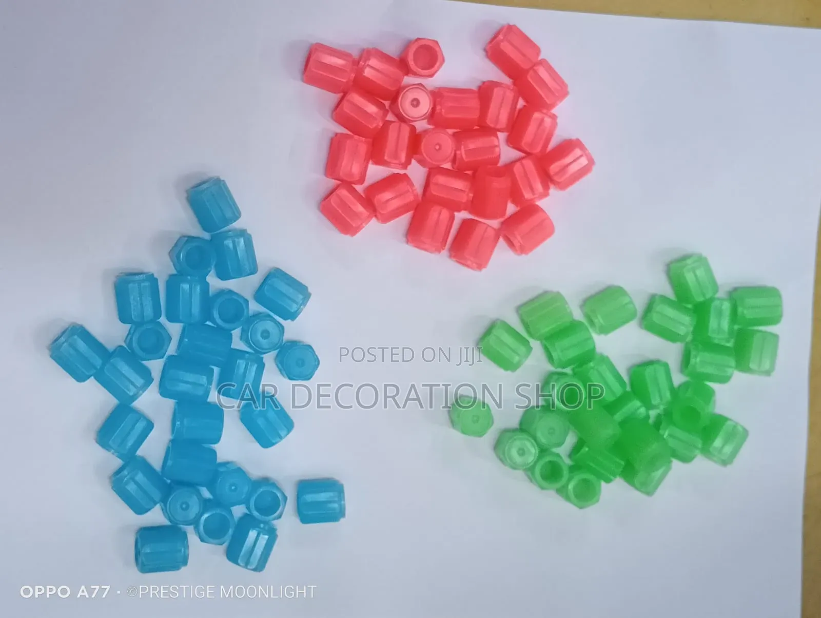 4pcs Air Valve Caps in Red,Blue,Gree,Pink Night Glow