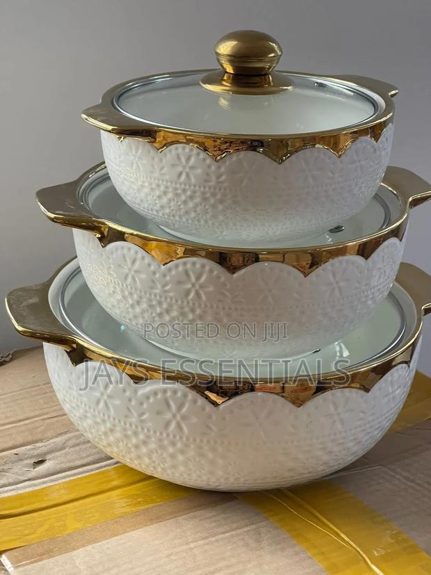 3pc Ceramic Serving Dishes - thumbnail 2