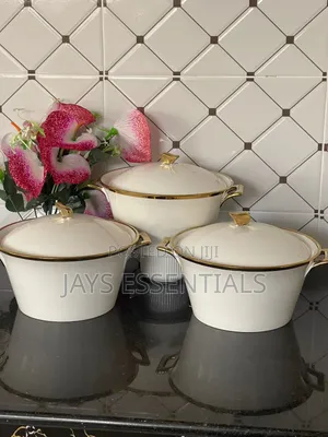 3pc Gold Line Serving Dishes