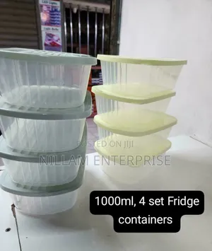 4pc 1000ml Food Storage Box,