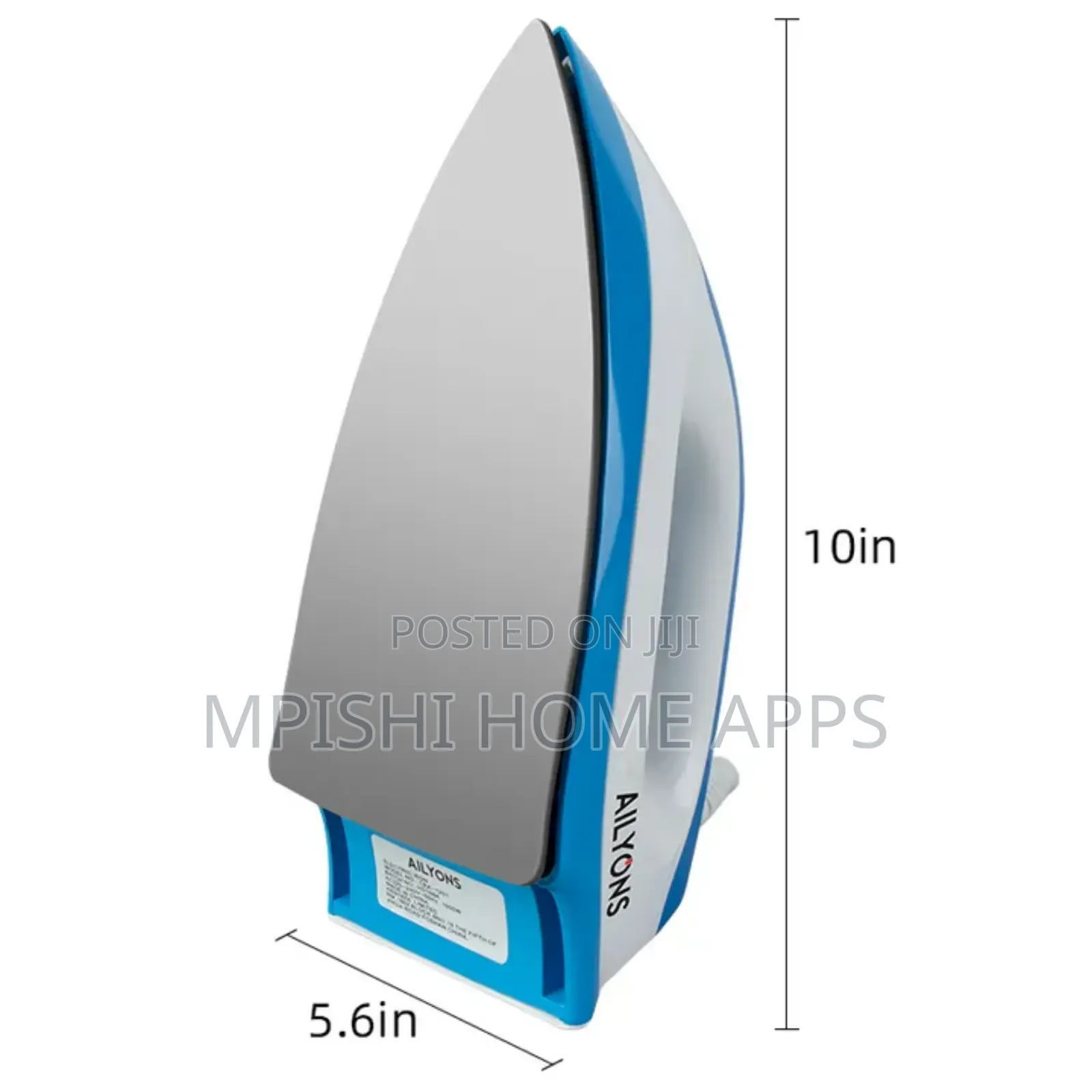 AILYONS HD198A-S Electric Iron Stainless Steel Bottom Plate
