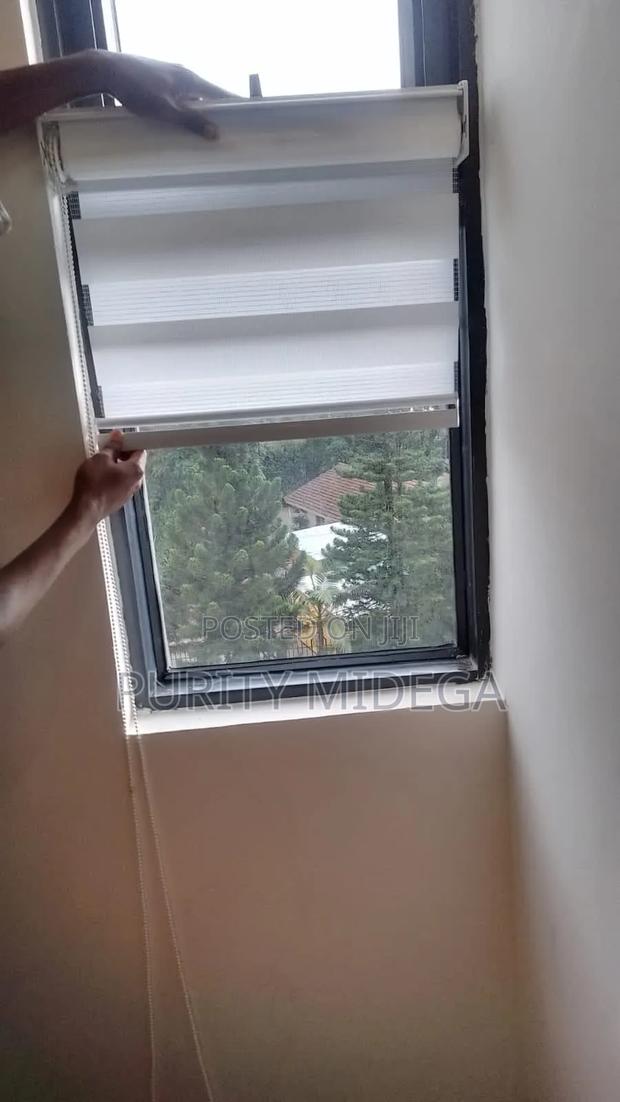 White Horizontal Sheer Roller Blinds - main view