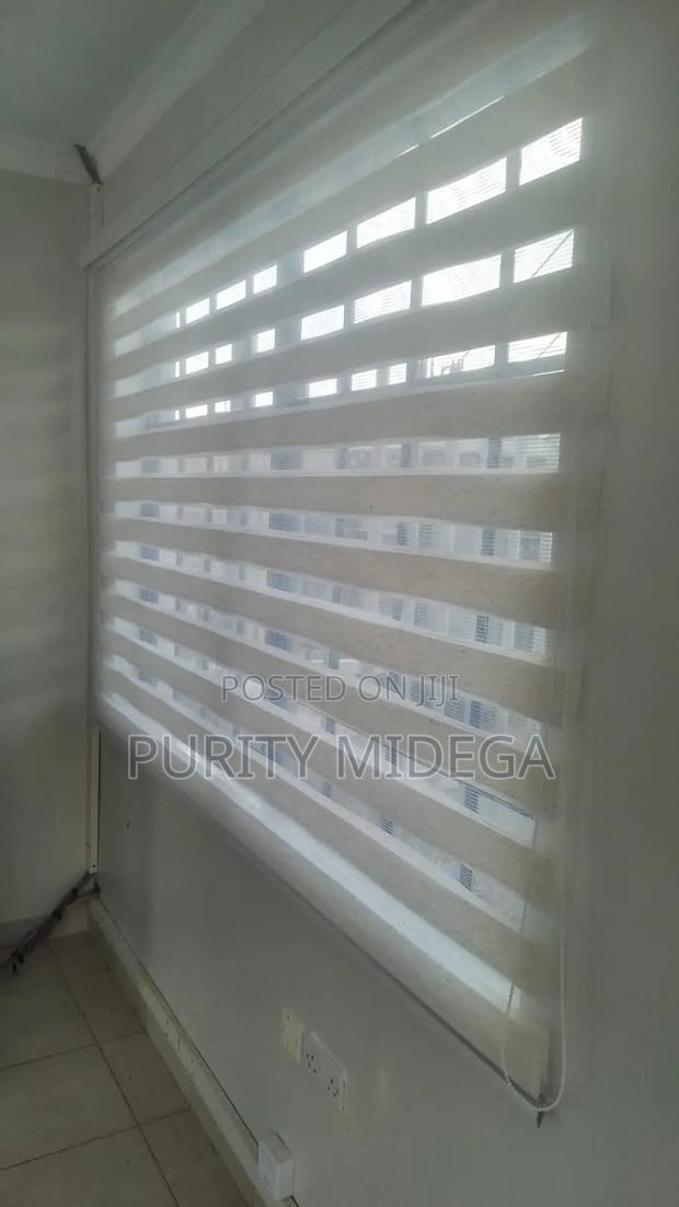 White Horizontal Sheer Roller Blinds - thumbnail 3