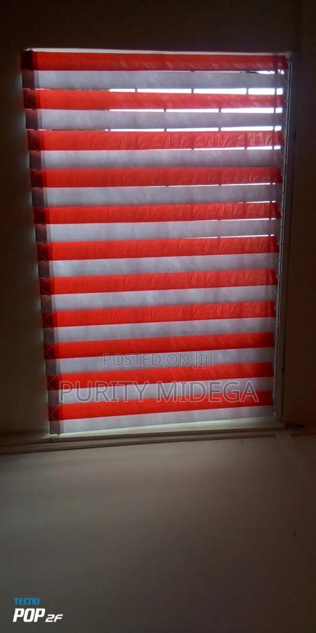 Red and White Vertical Blinds Fabrics - thumbnail 3