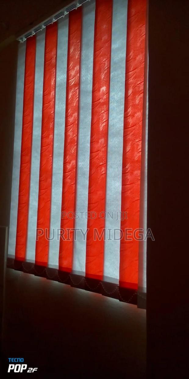 Red and White Vertical Blinds Fabrics - thumbnail 4