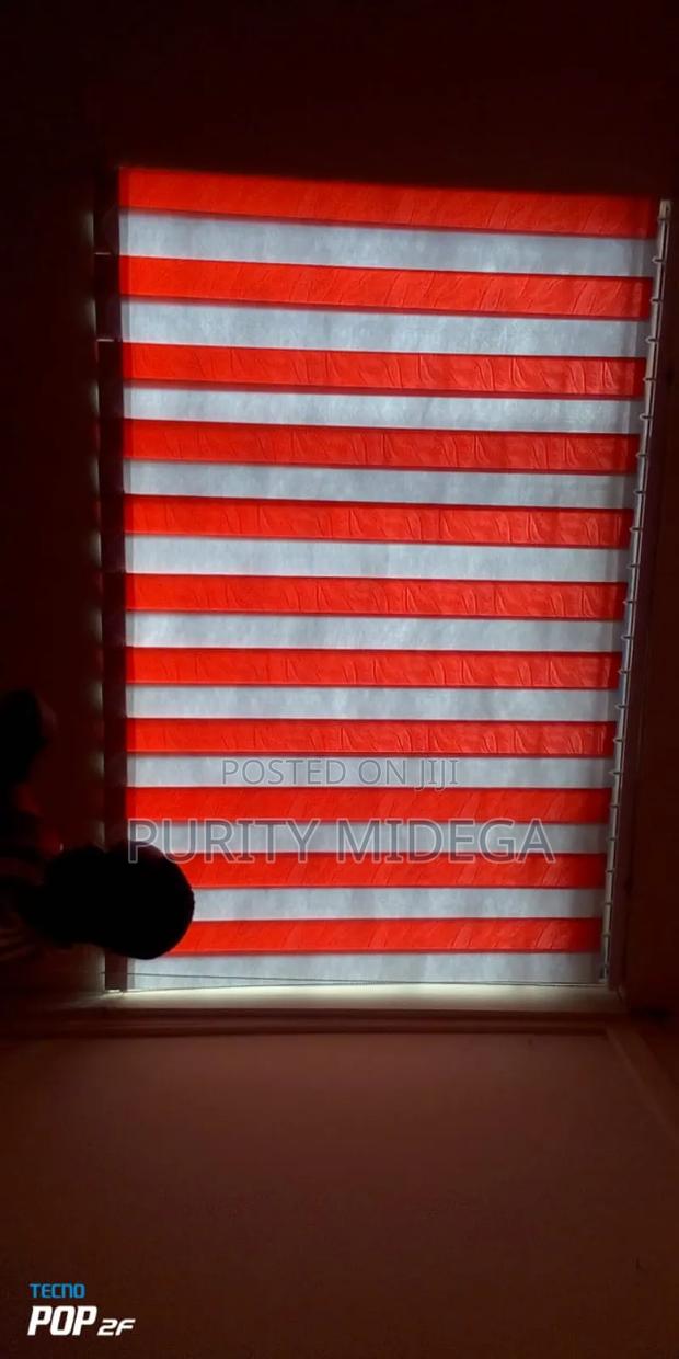 Red and White Vertical Blinds Fabrics - thumbnail 5