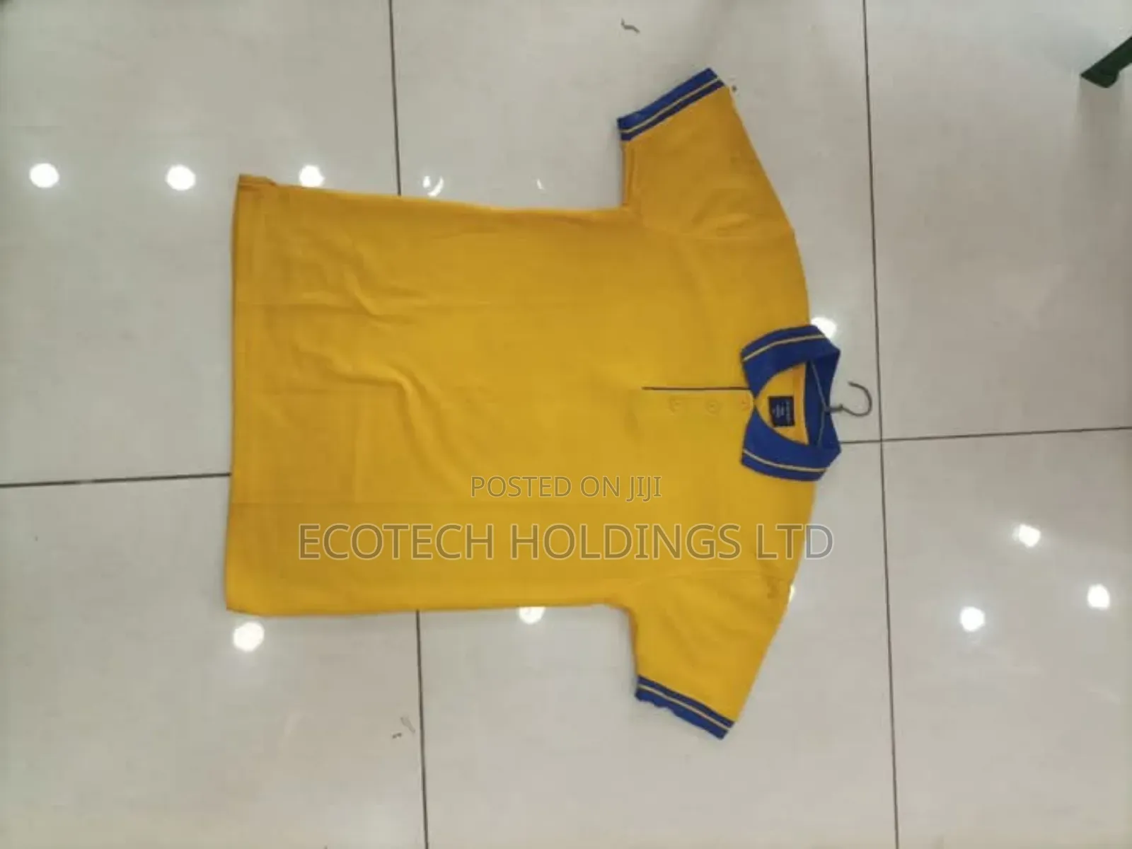 Vintage Yellow Polo T Shirt With Collar Kf3wqz