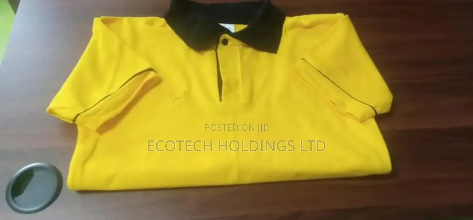 Vintage Yellow Polo T Shirt With Collar Kf3wqz