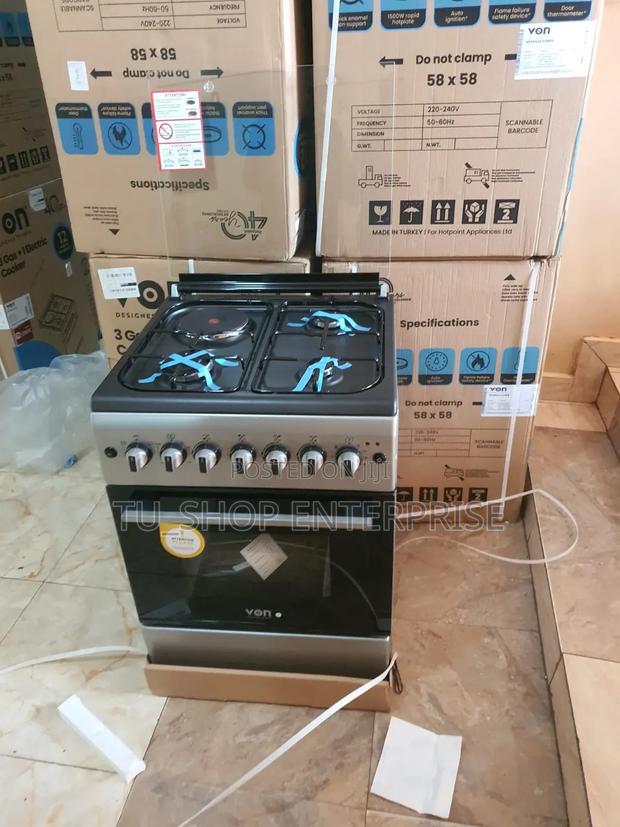 Cooker!!Von Cooker 3 Gas +1 Electric - VCF553141FFG, Silver