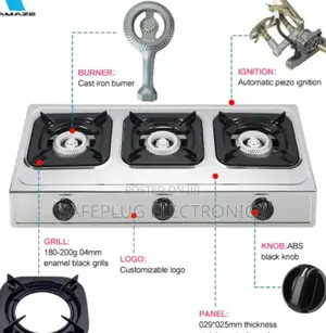 Amaze Table Top Cooker Stove Cooker 3 Burner