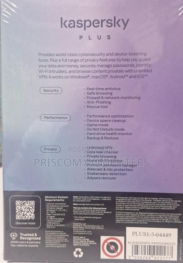 Kaspersky Plus Internet Security 1 Device 1 Year Subscriptio - thumbnail 4