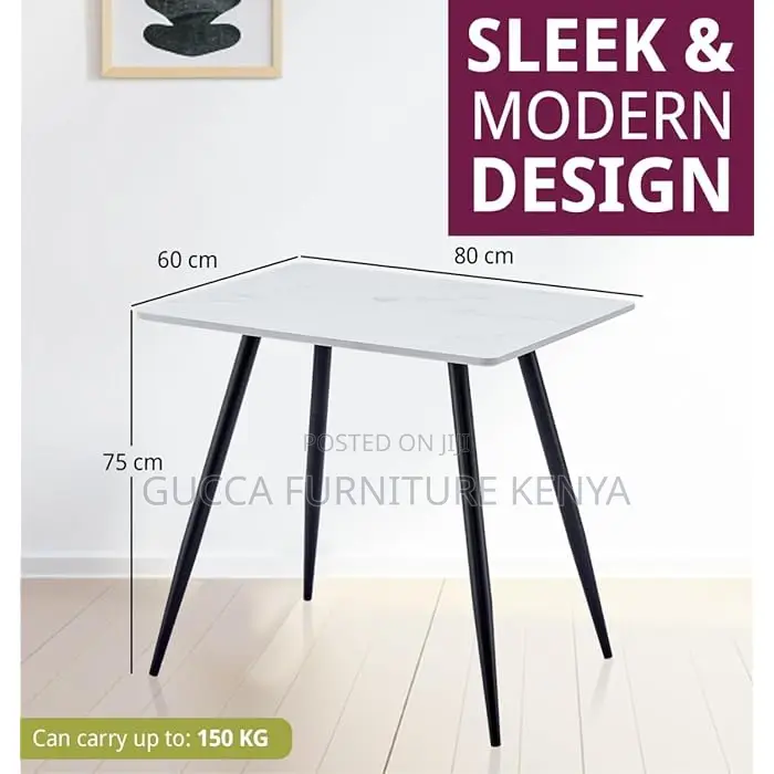 Dining Tables:White Marble Dining Table With Black Metal Leg