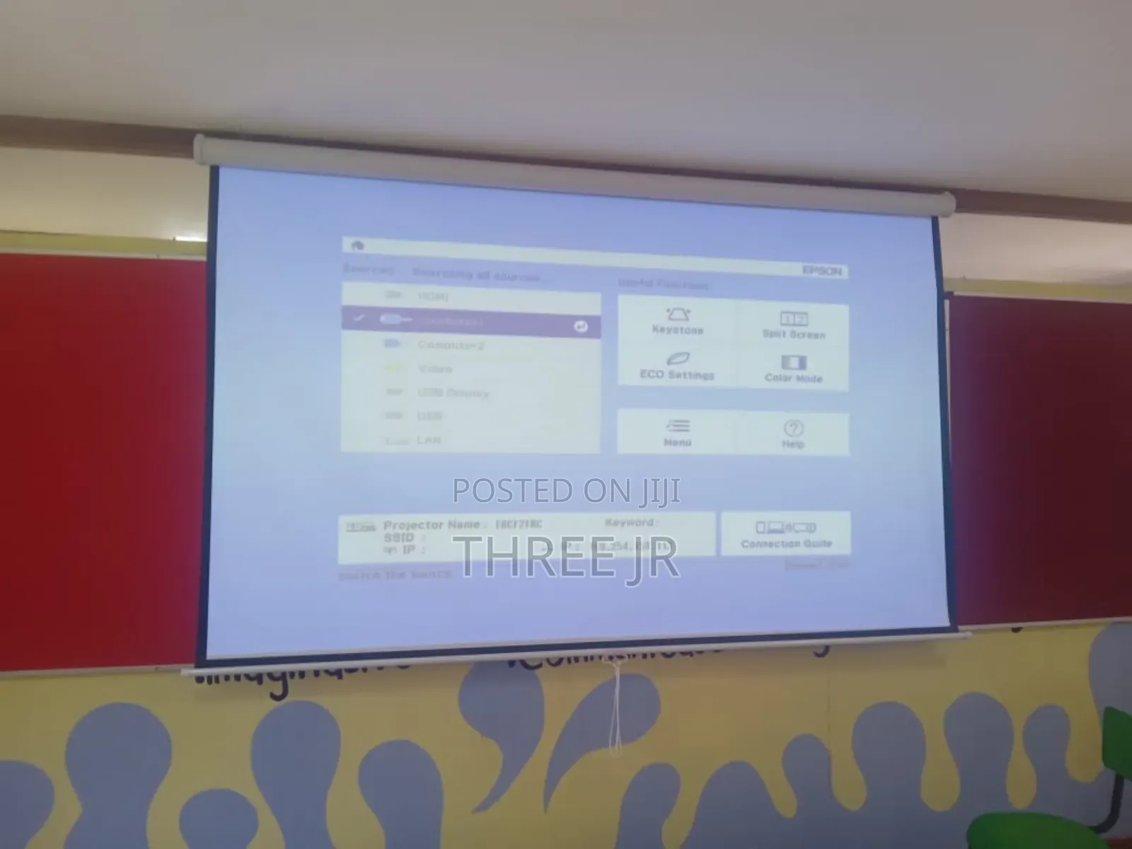 Electric Brand New Projection Screens Installed in School