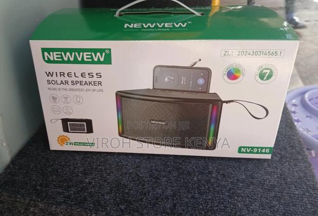 Newvew Speaker With Solar BT Radio Portable Outdoor System