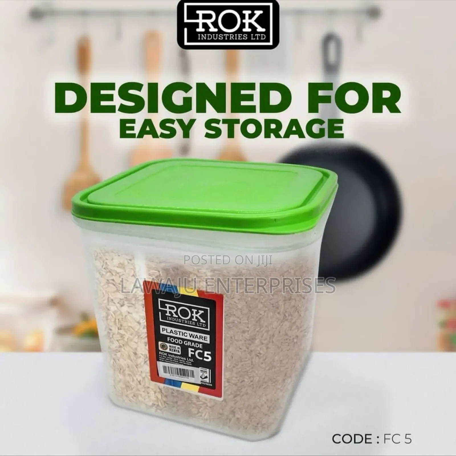 Rok Square Plastic Storage Container