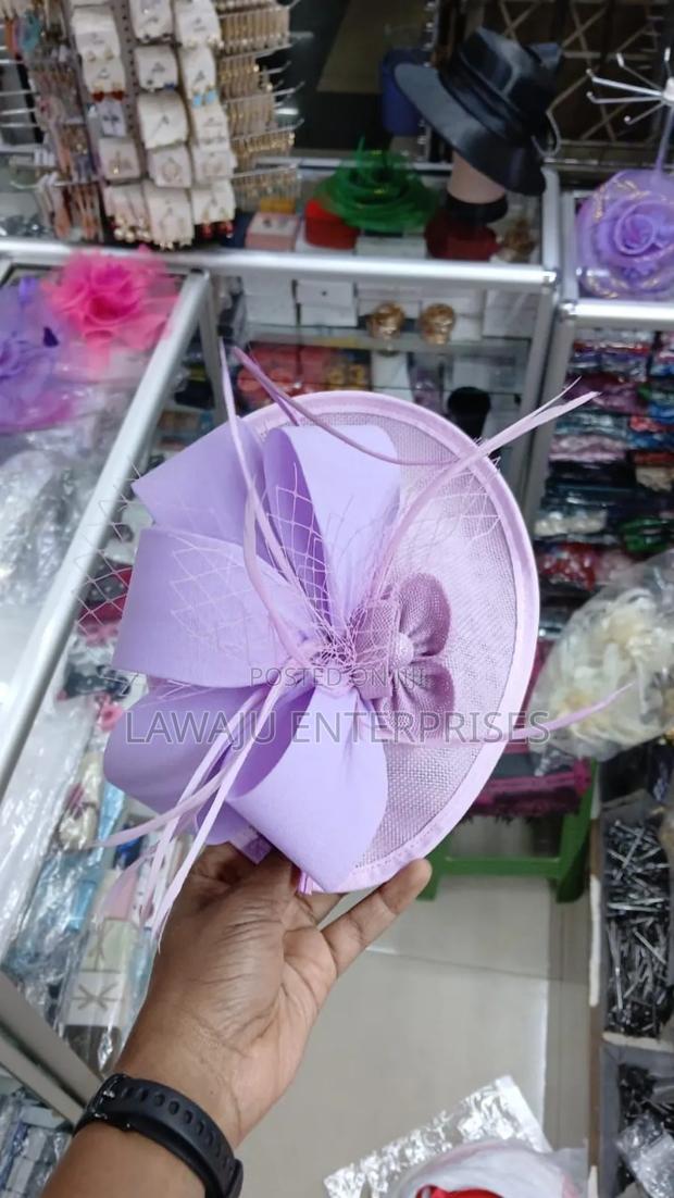 Purple Feather Fascinator - thumbnail 2