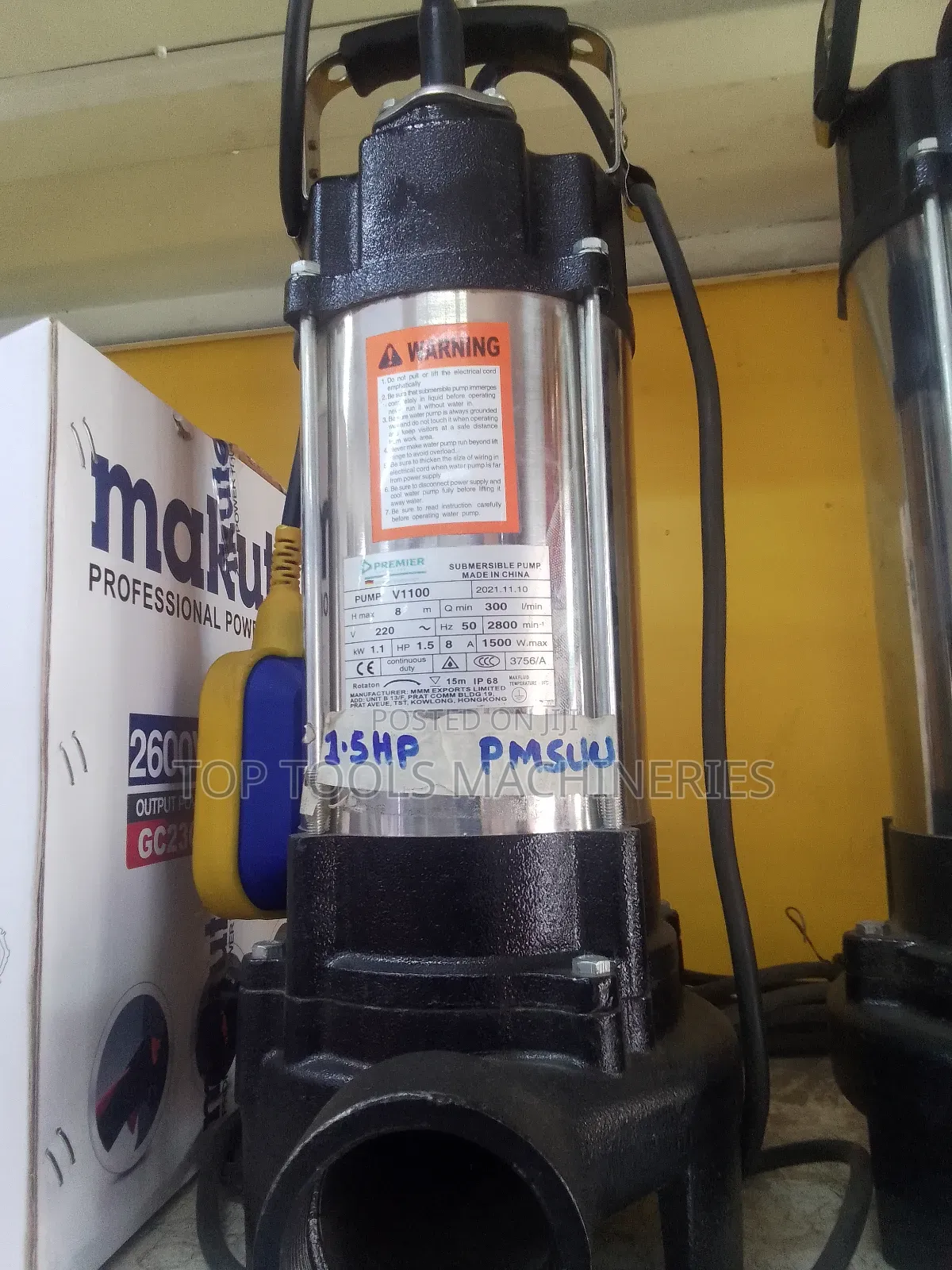 Sewage Submersible Pump 1.5 Hp