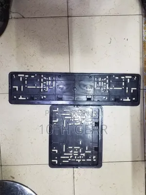 Black Number Plate Holder 2 Pieces Long and Short