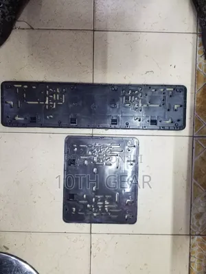 Black Number Plate Holder 2 Pieces Long and Short