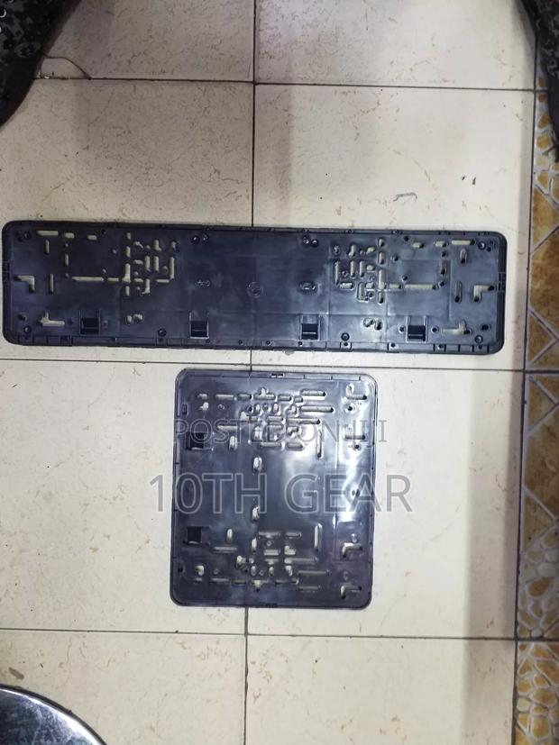 Black Number Plate Holder 2 Pieces Long and Short - thumbnail 2