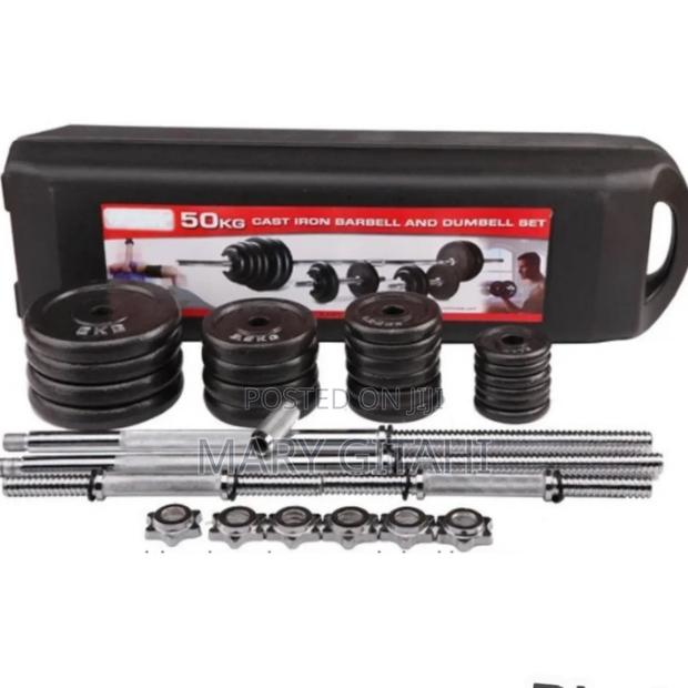 New50kgs Set Dumbbells/Barbell With a Portable Case - main view