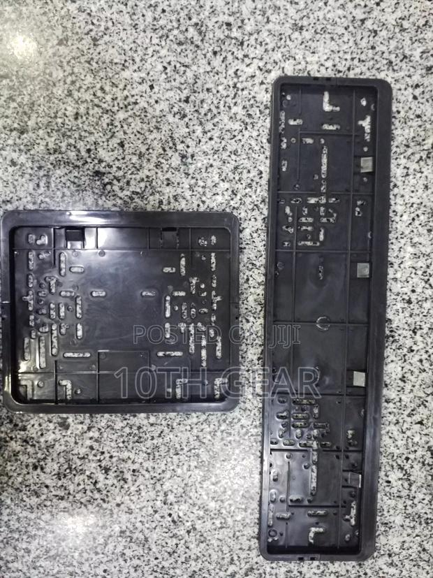 Number Plate Holder Black Set Oblong and Square