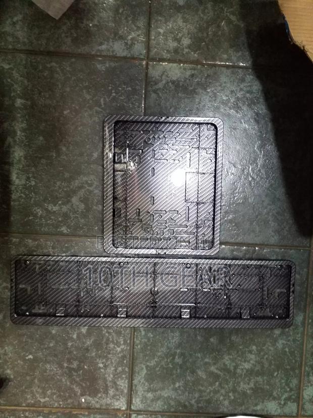 Carbon Number Plate Holder 2 Pieces Long and Short