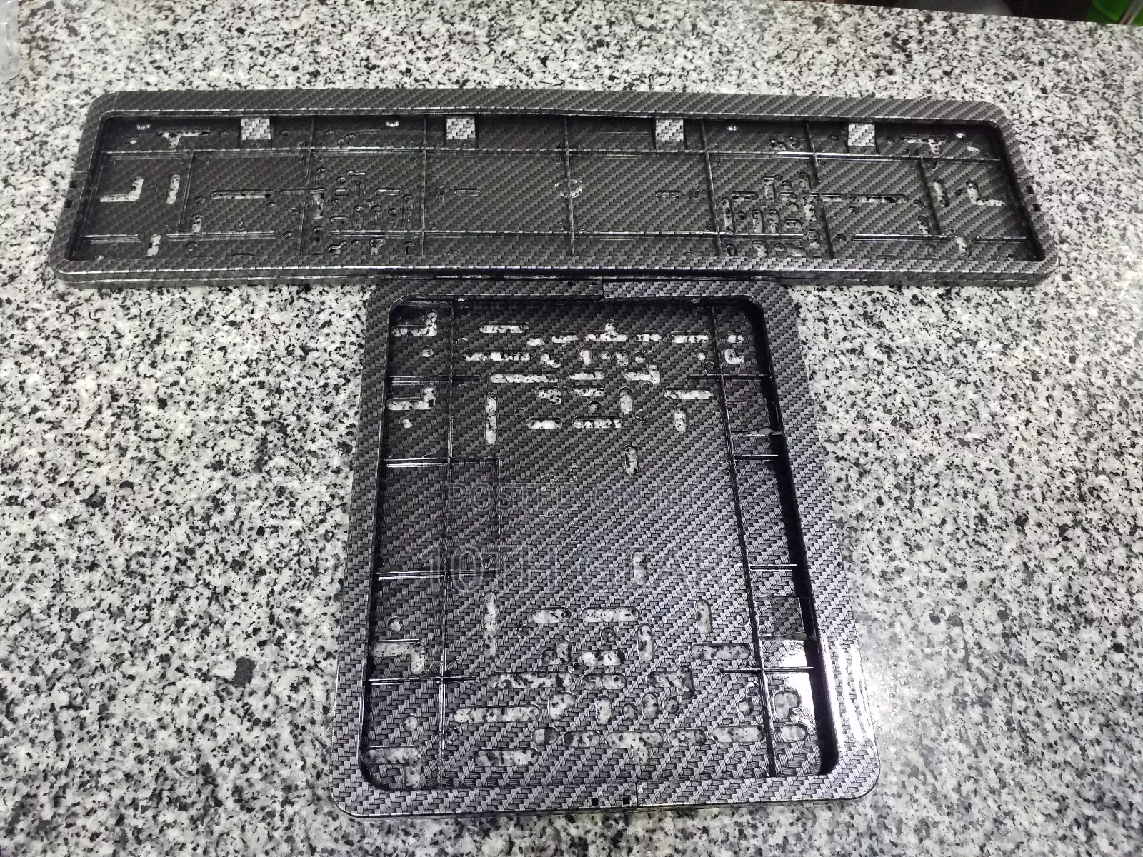 Number Plate Holder Set Carbon Long and Short
