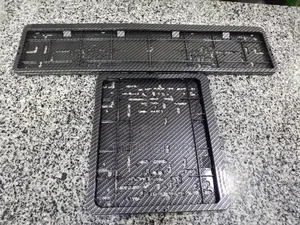 Number Plate Holder Set Carbon Long and Short
