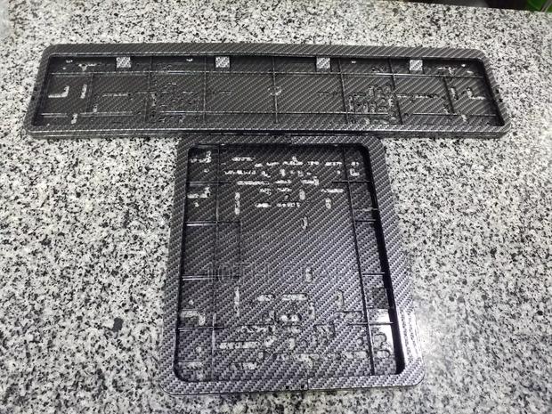Number Plate Holder Set Carbon Long and Short