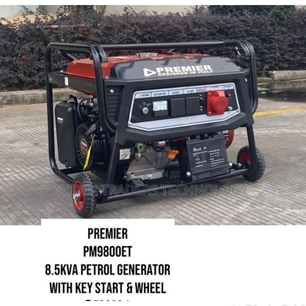 Premier 8.5kva Petrol Generator Electric Key Start and Wheel