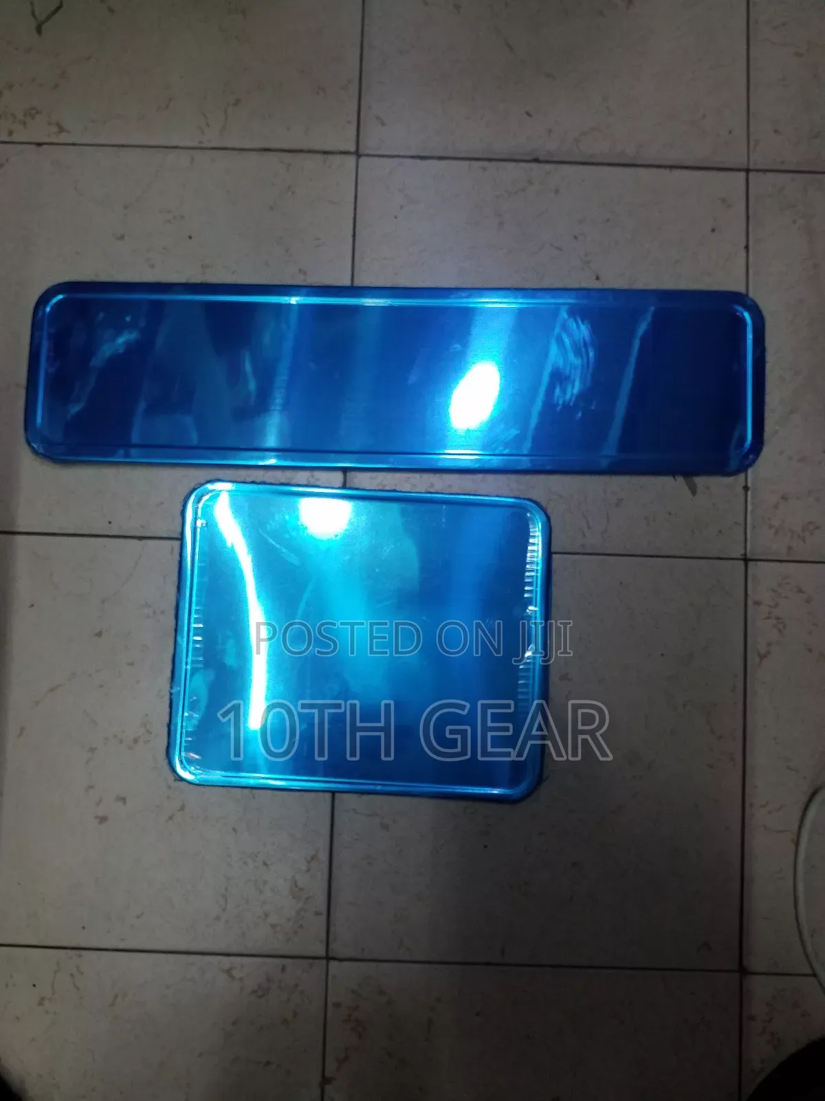 Number Plate Holder Metal Set 2 Pieces Long and Short